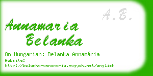 annamaria belanka business card